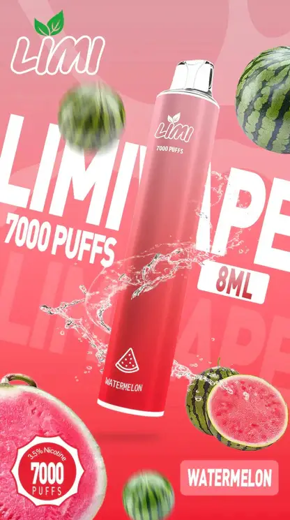 LIMI拋棄式一次性7000口-2.webp LIMI 7000 強效拋棄式電子煙 | 朋友聚會社交場合 | 高效能輸出賦予紮實霧感