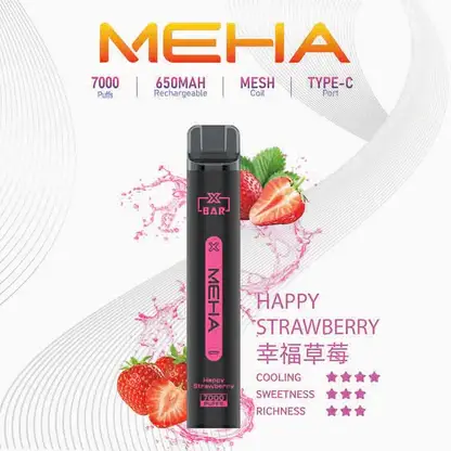 MEHA 魅嗨小黑條 7000口電子煙主機 ｜ 戶外野餐休憩隨手滿足 ｜ 恆定輸出確保始終如一的溫潤喉韻