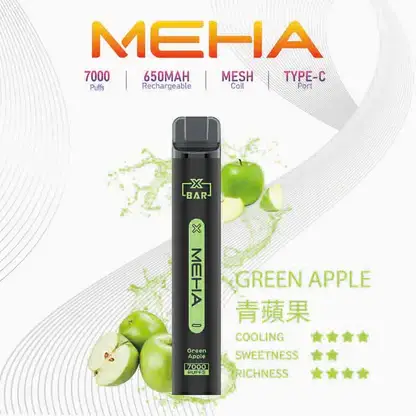 MEHA 魅嗨小黑條 7000口電子煙主機 ｜ 戶外野餐休憩隨手滿足 ｜ 恆定輸出確保始終如一的溫潤喉韻