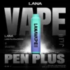 LANA PEN PLUS 9000口拋棄式電子煙｜日常通勤隨身攜帶｜穩定輸出保持綿密霧感展現持久且均衡的擊喉層次觸感