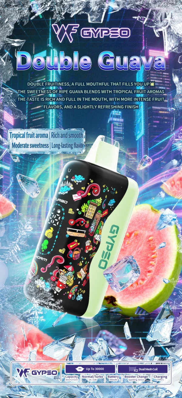 GYPSO 滿天星 30000口拋棄式電子煙｜日常娛樂隨身攜帶｜雙模式功率調節呈現穩定霧感與細膩風味層次體驗